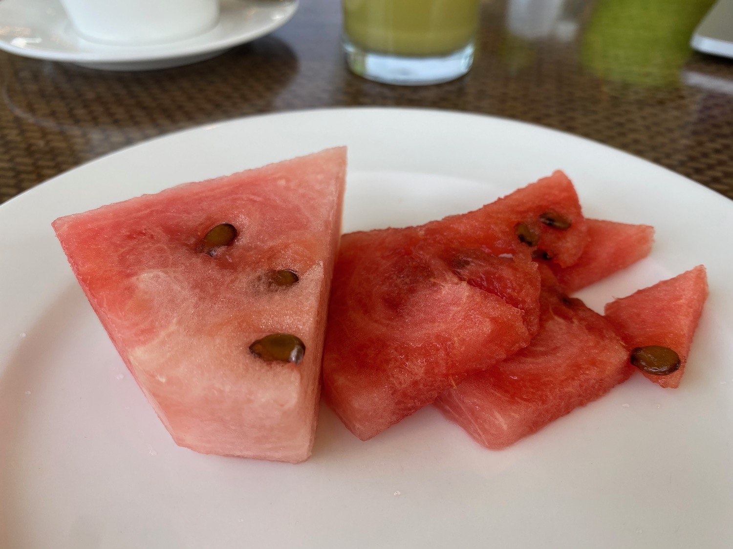a watermelon slices on a plate