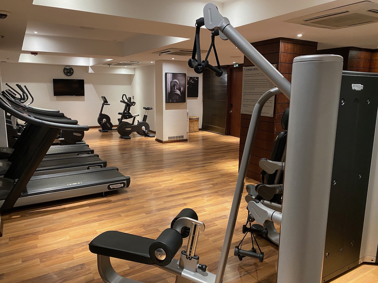 a room with exercise equipment