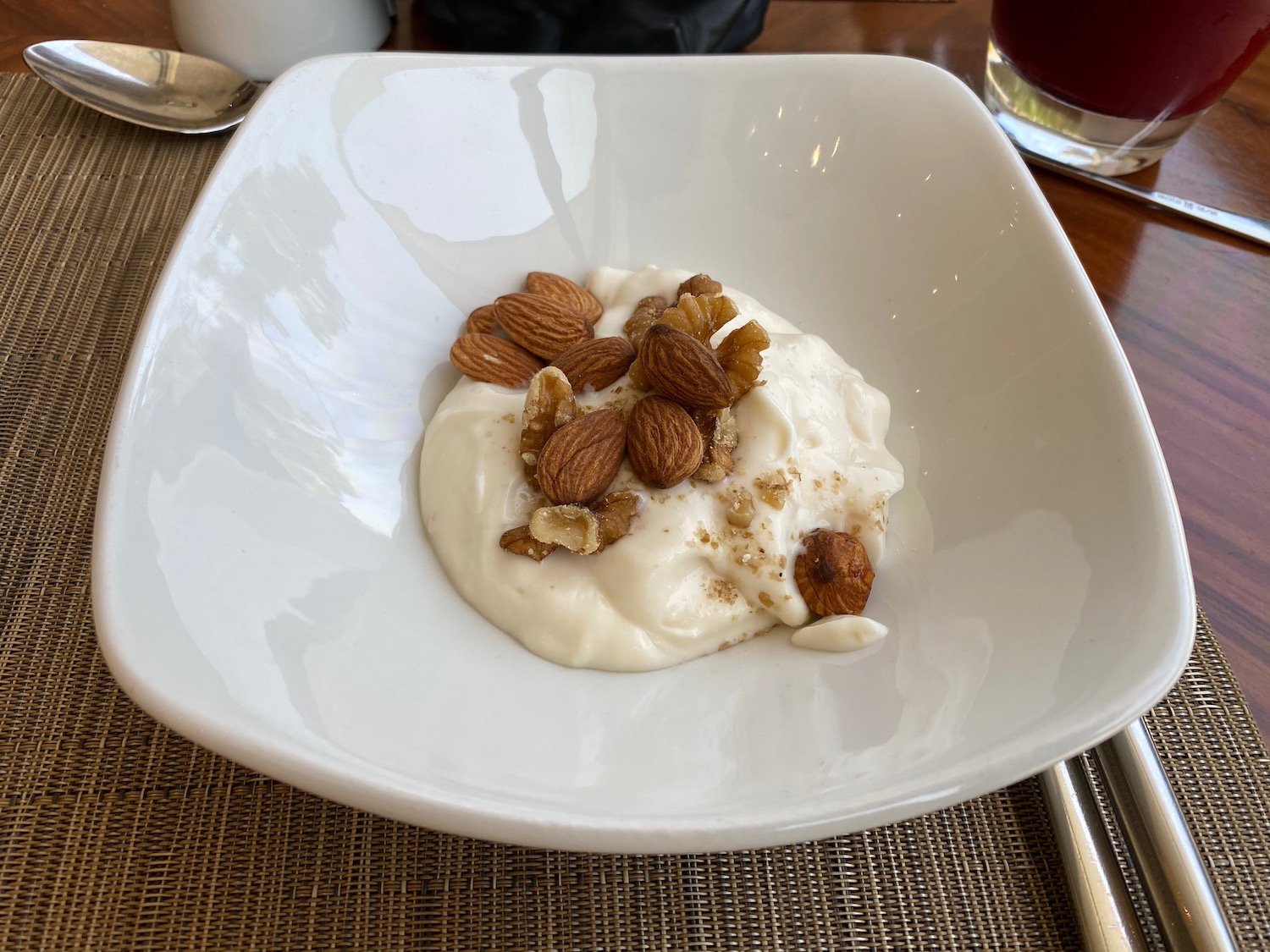 a bowl of food with nuts