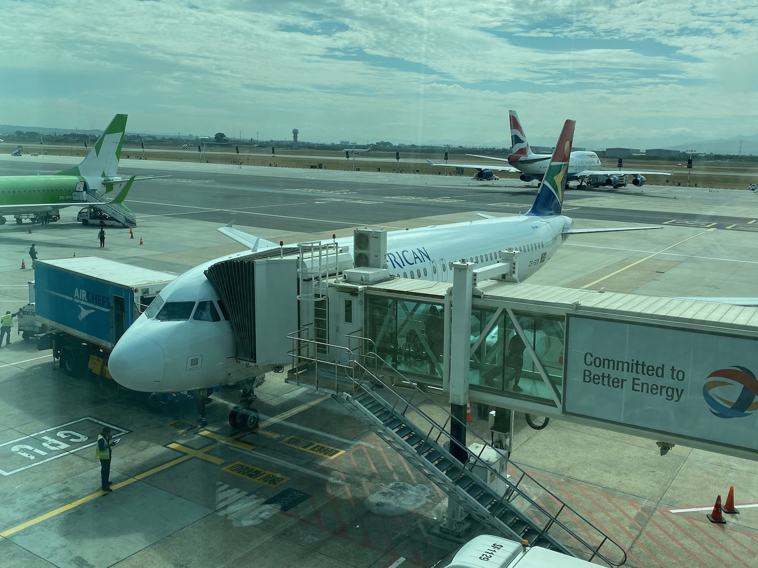 an airplane at an airport