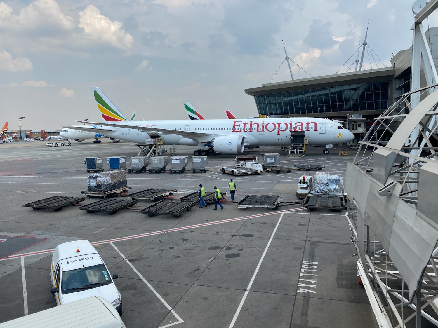 an airplane at an airport