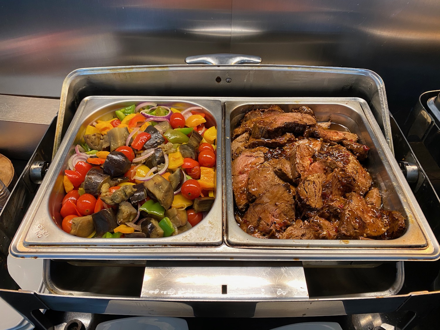 a tray of food in a container