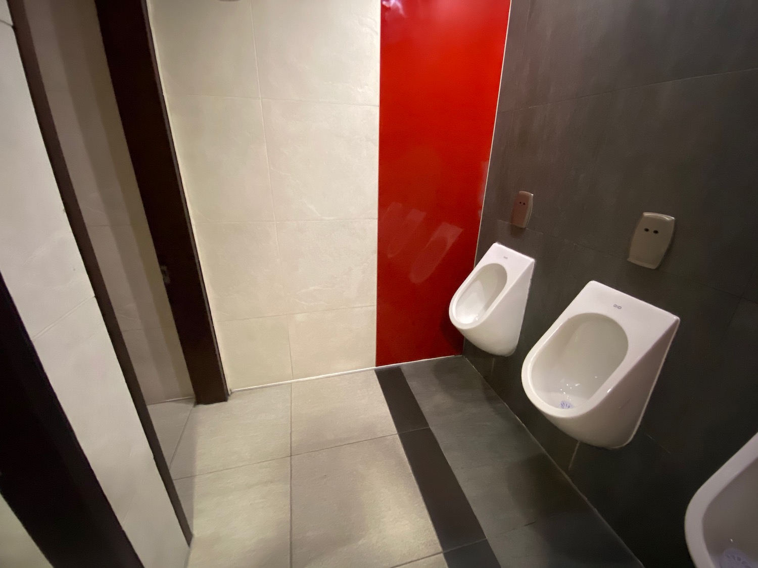 a urinals in a bathroom