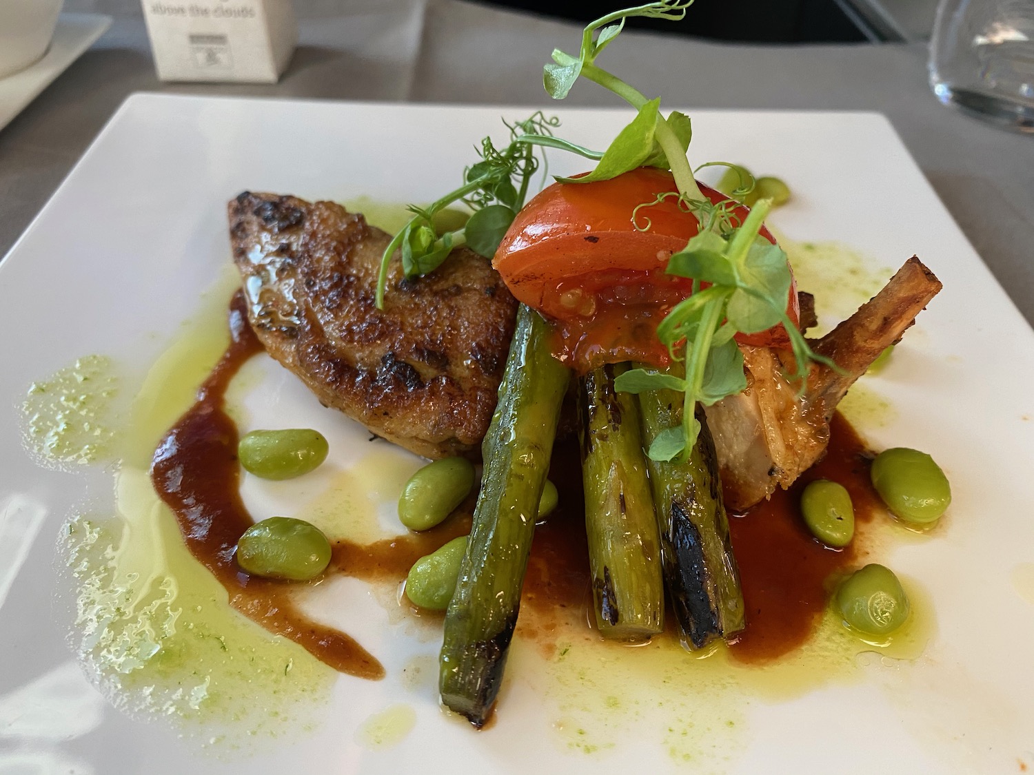 a plate of food on a table