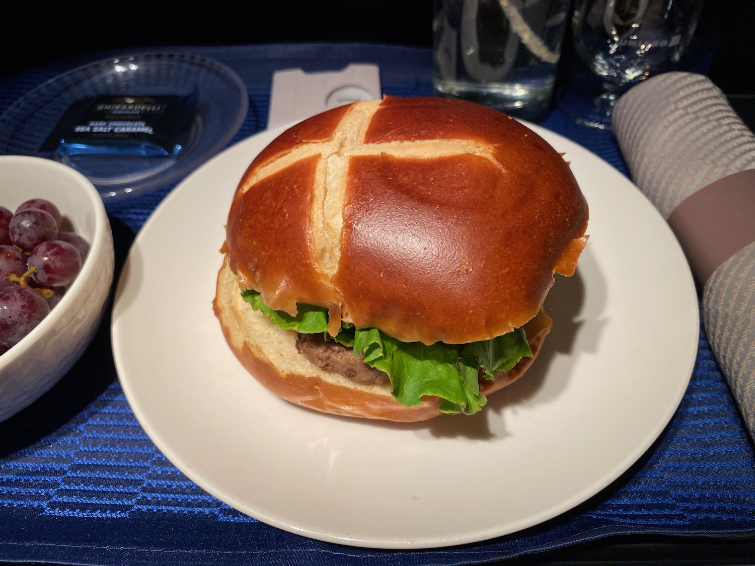 a burger on a plate