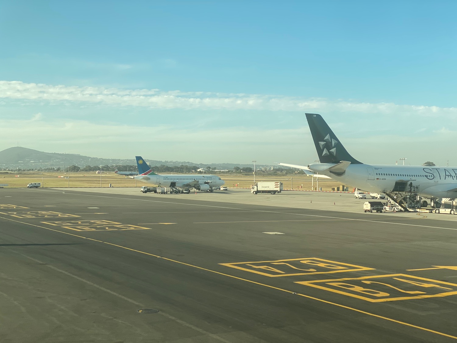 airplanes on a runway