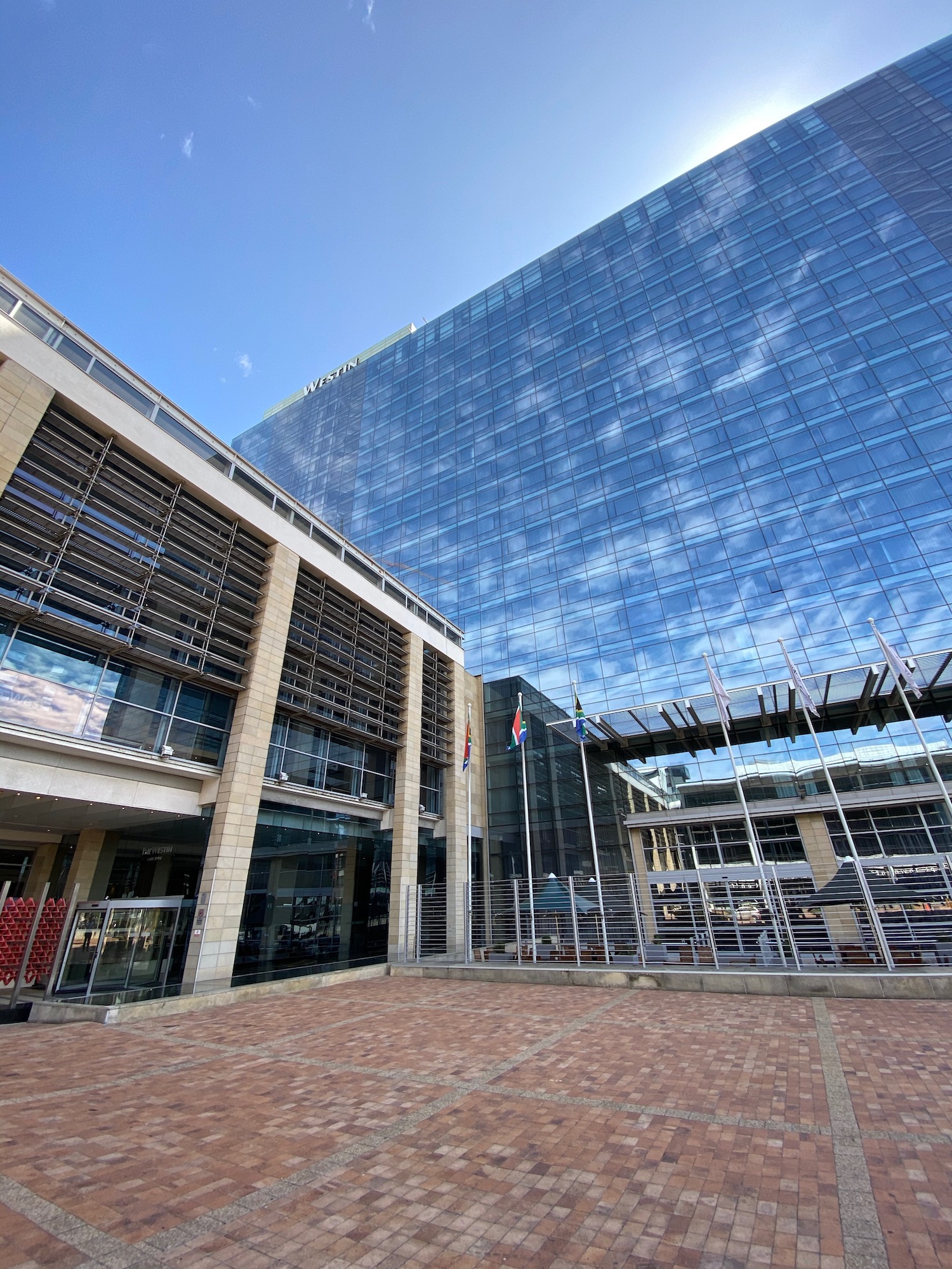 a building with glass windows