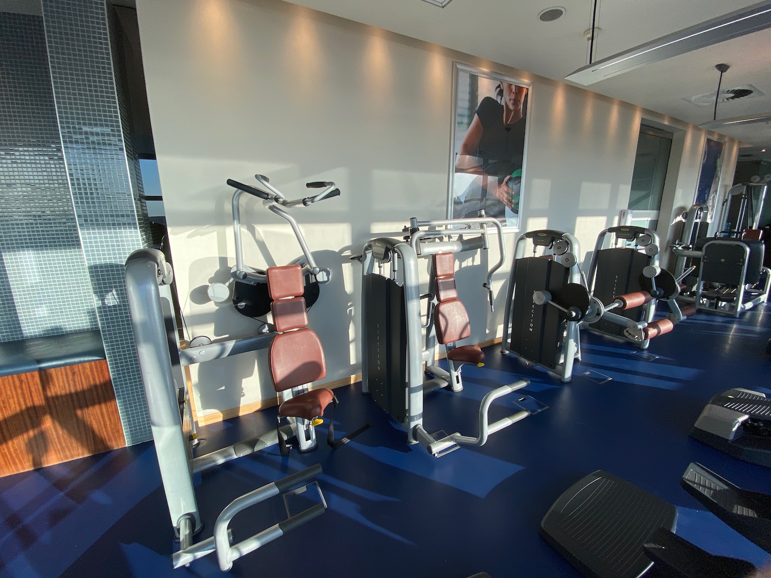 a gym with exercise equipment