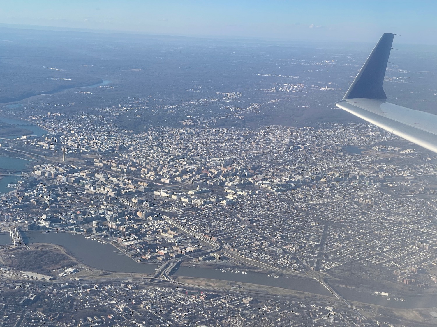 an aerial view of a city