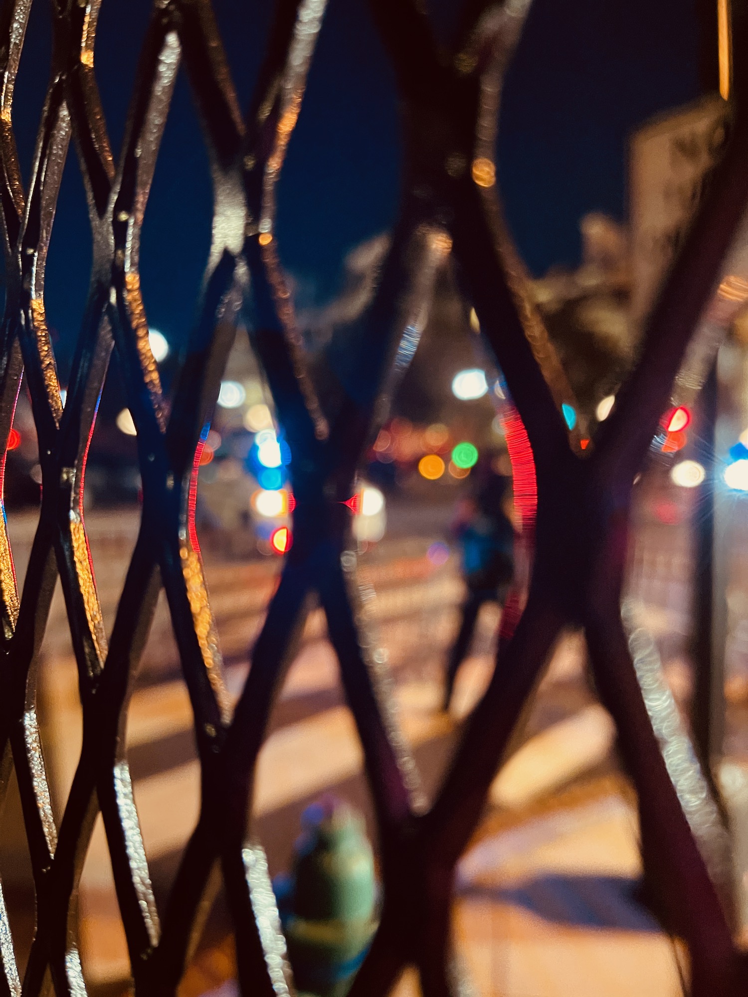 a close up of a fence