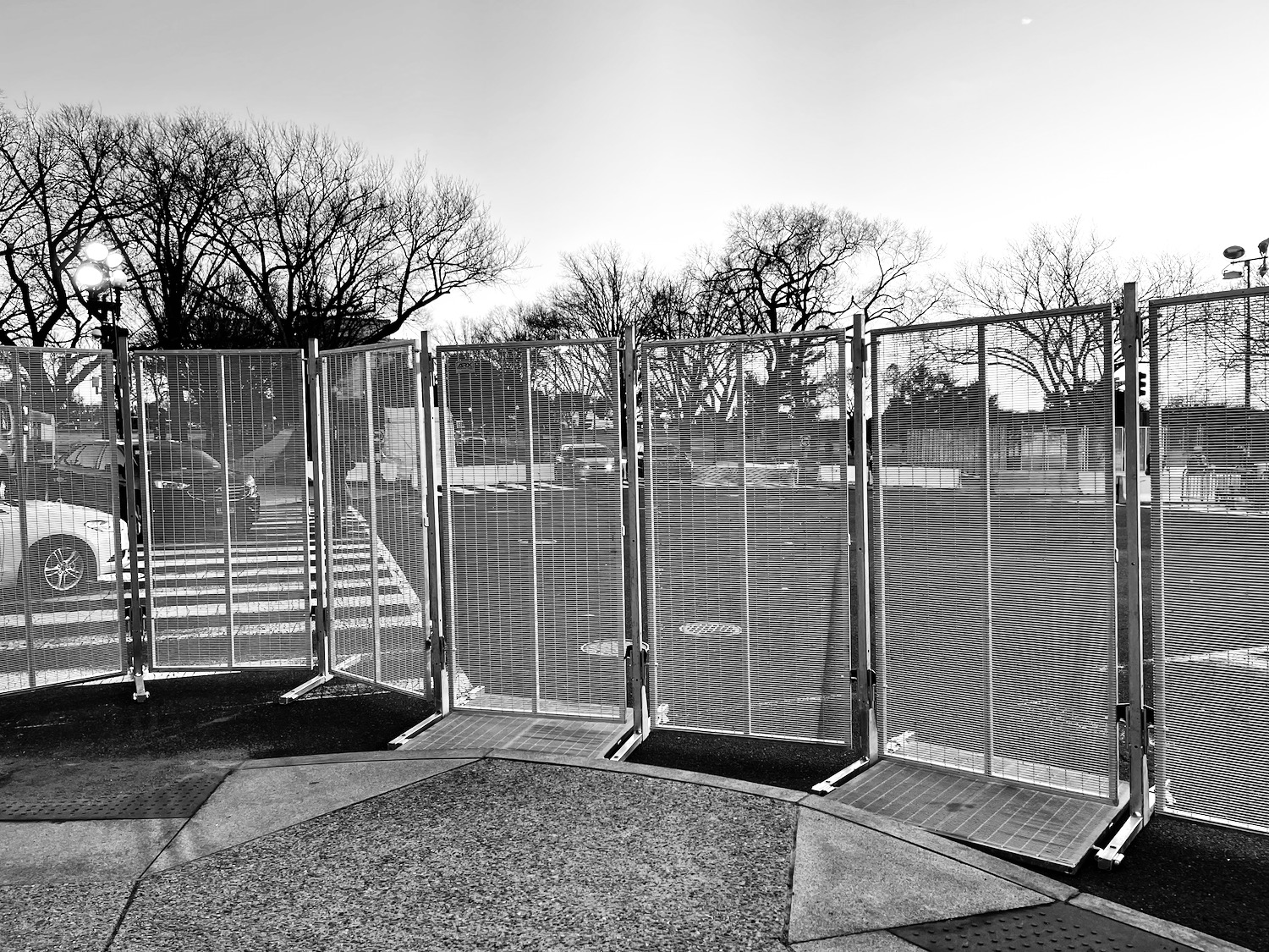 a fence with a spiral pattern on it