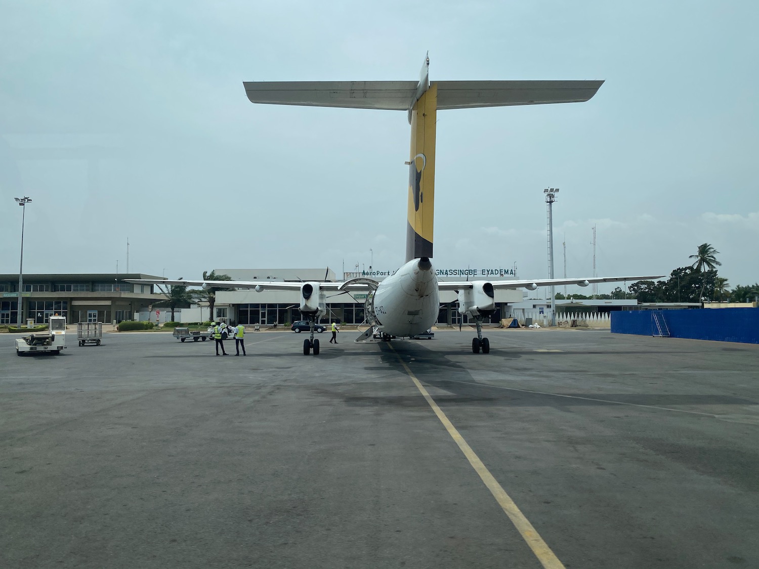 a large airplane on the tarmac