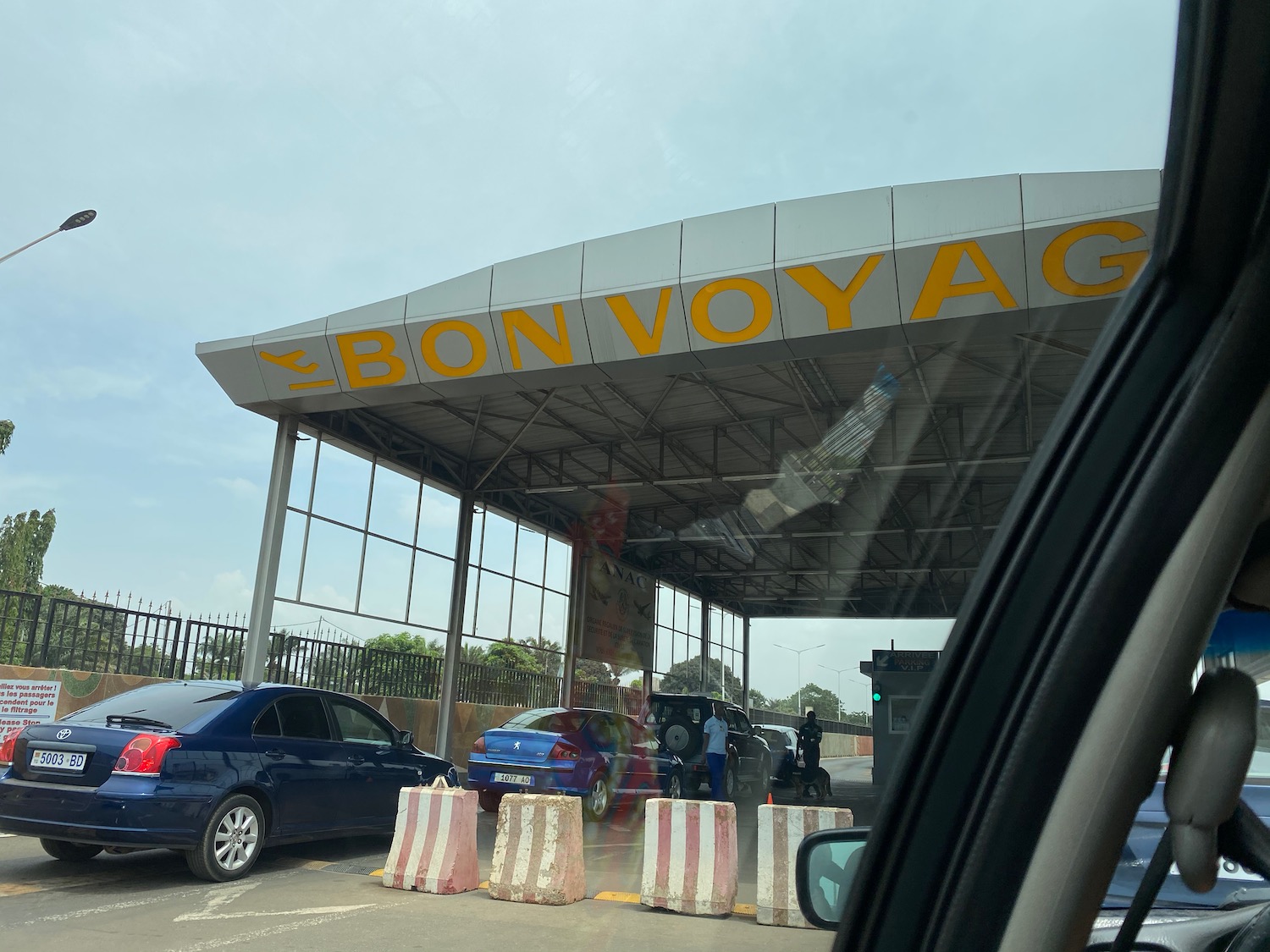 a car parked outside a car wash