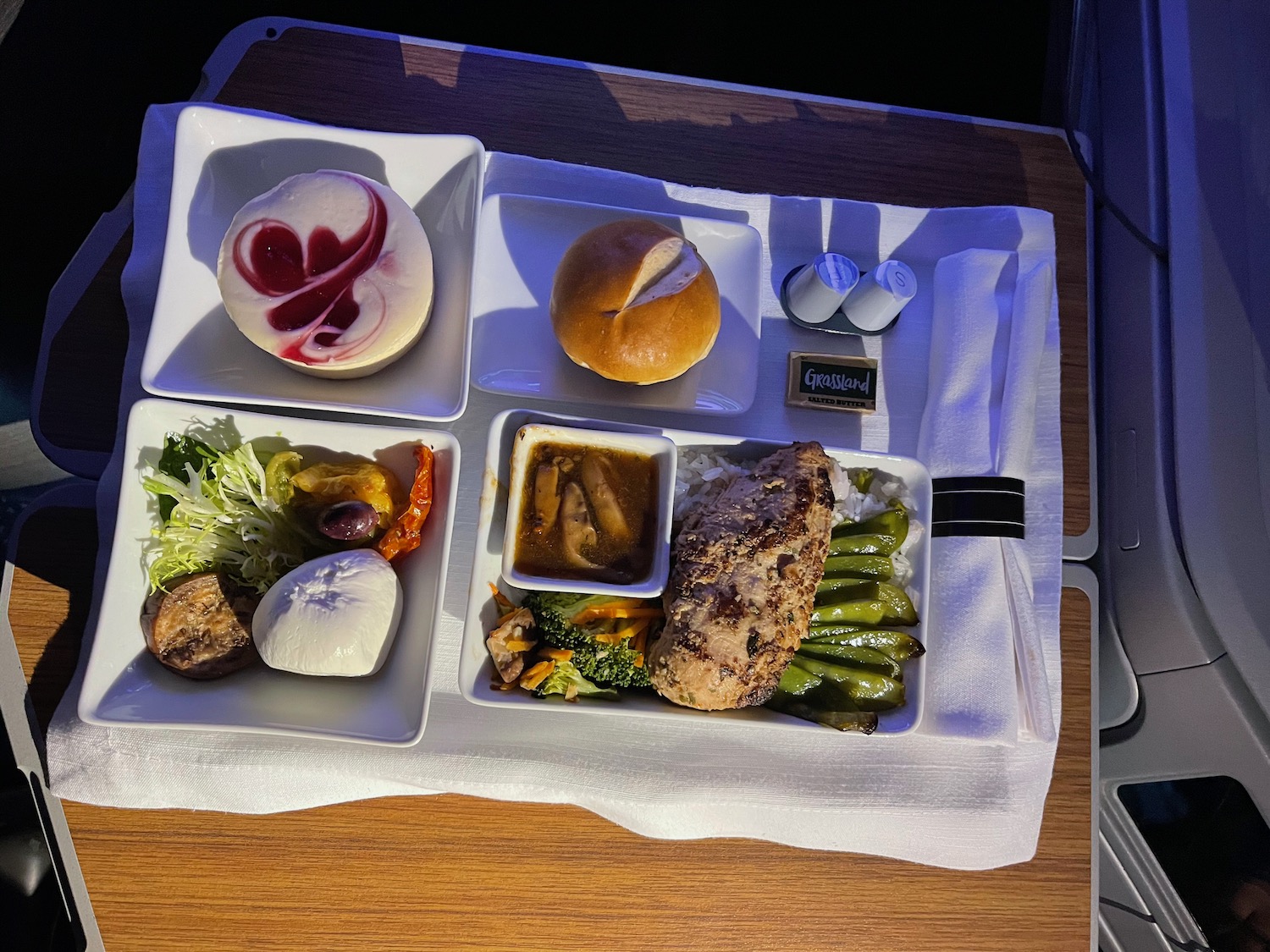 a tray of food on a table