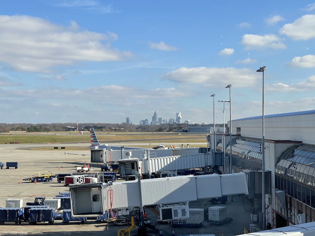 American Express Centurion Lounge Charlotte city view