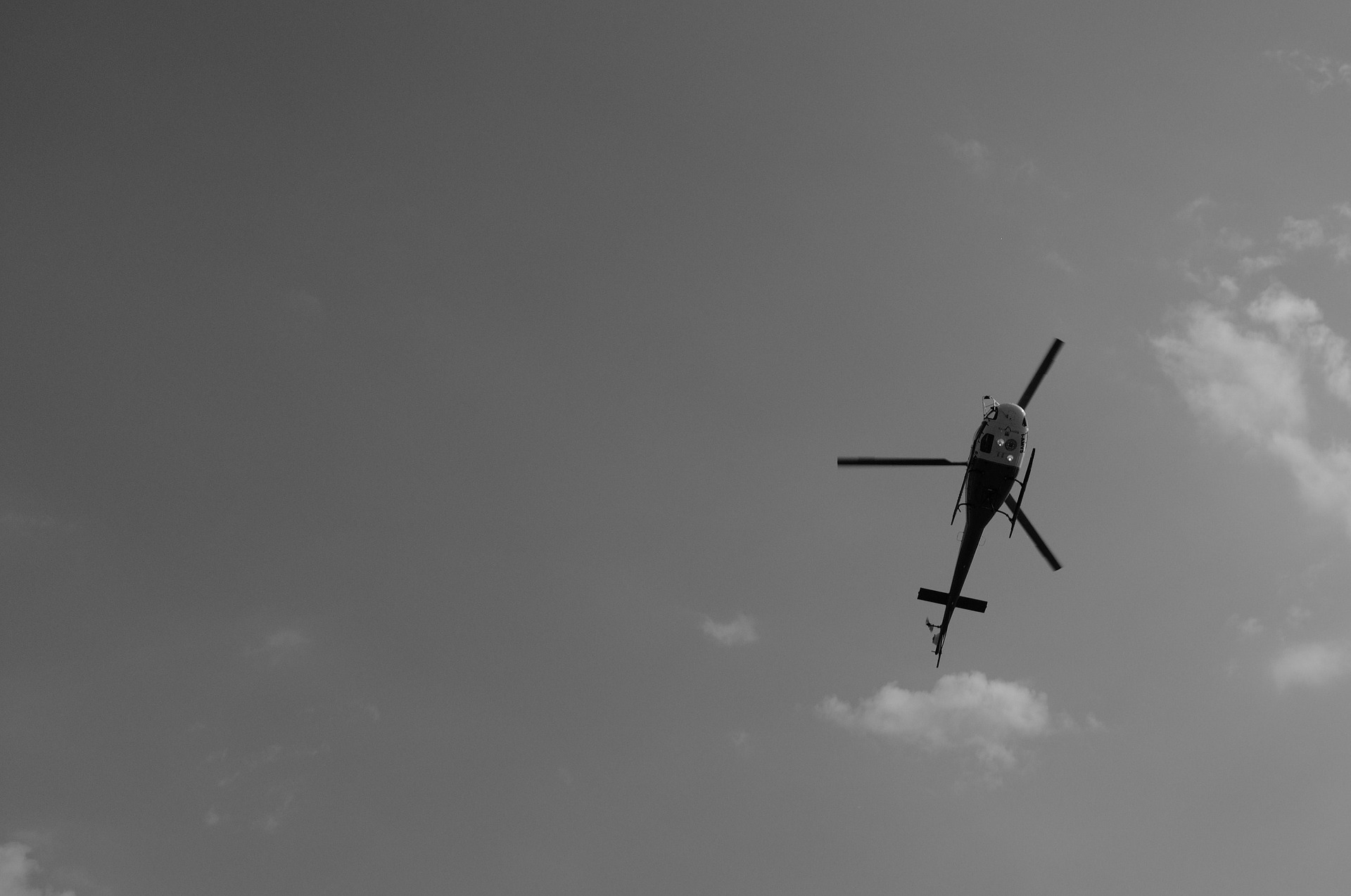 a helicopter flying in the sky