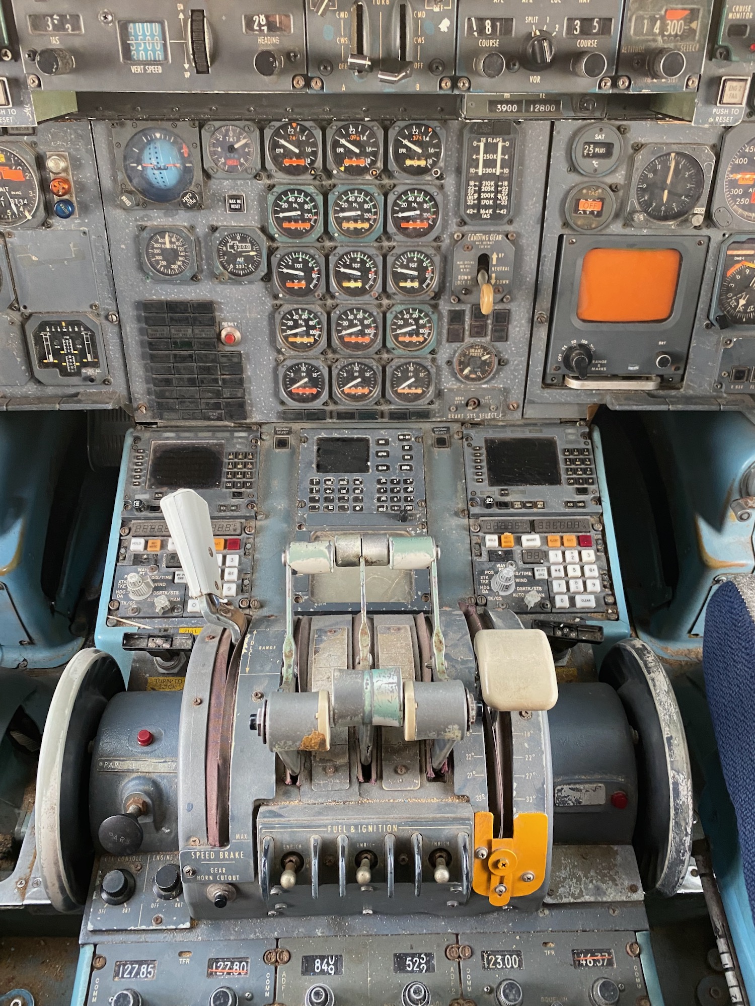 the cockpit of an airplane