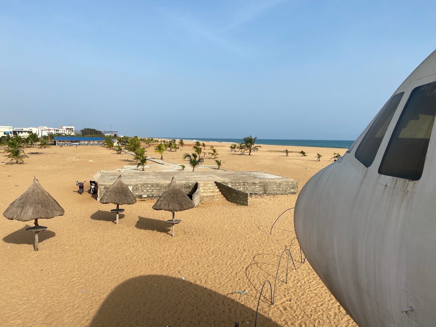 a plane on a beach