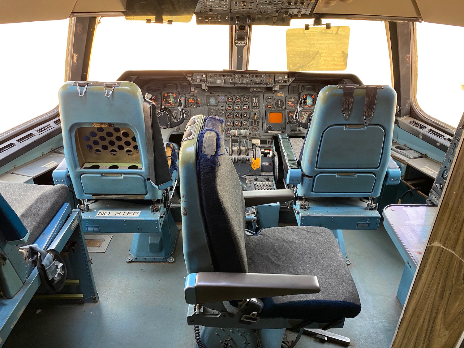 the cockpit of an airplane