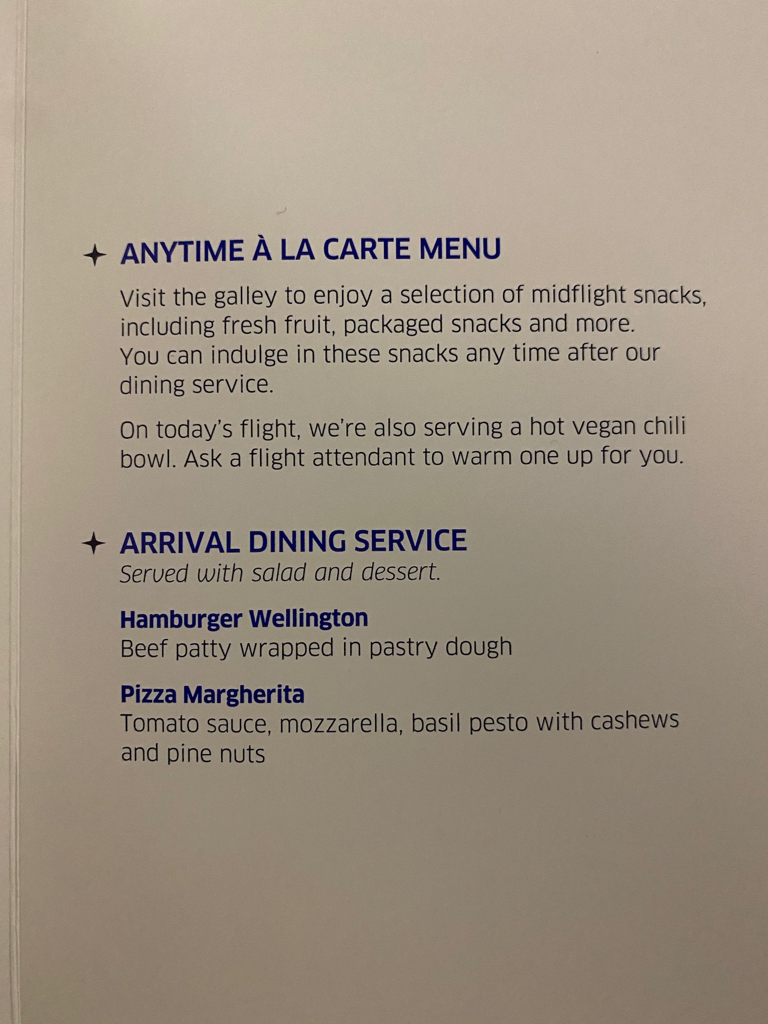 a menu of a restaurant