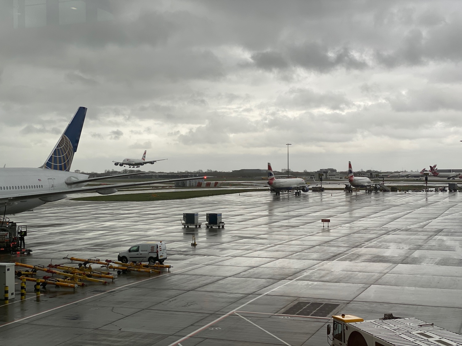 airplanes on a runway