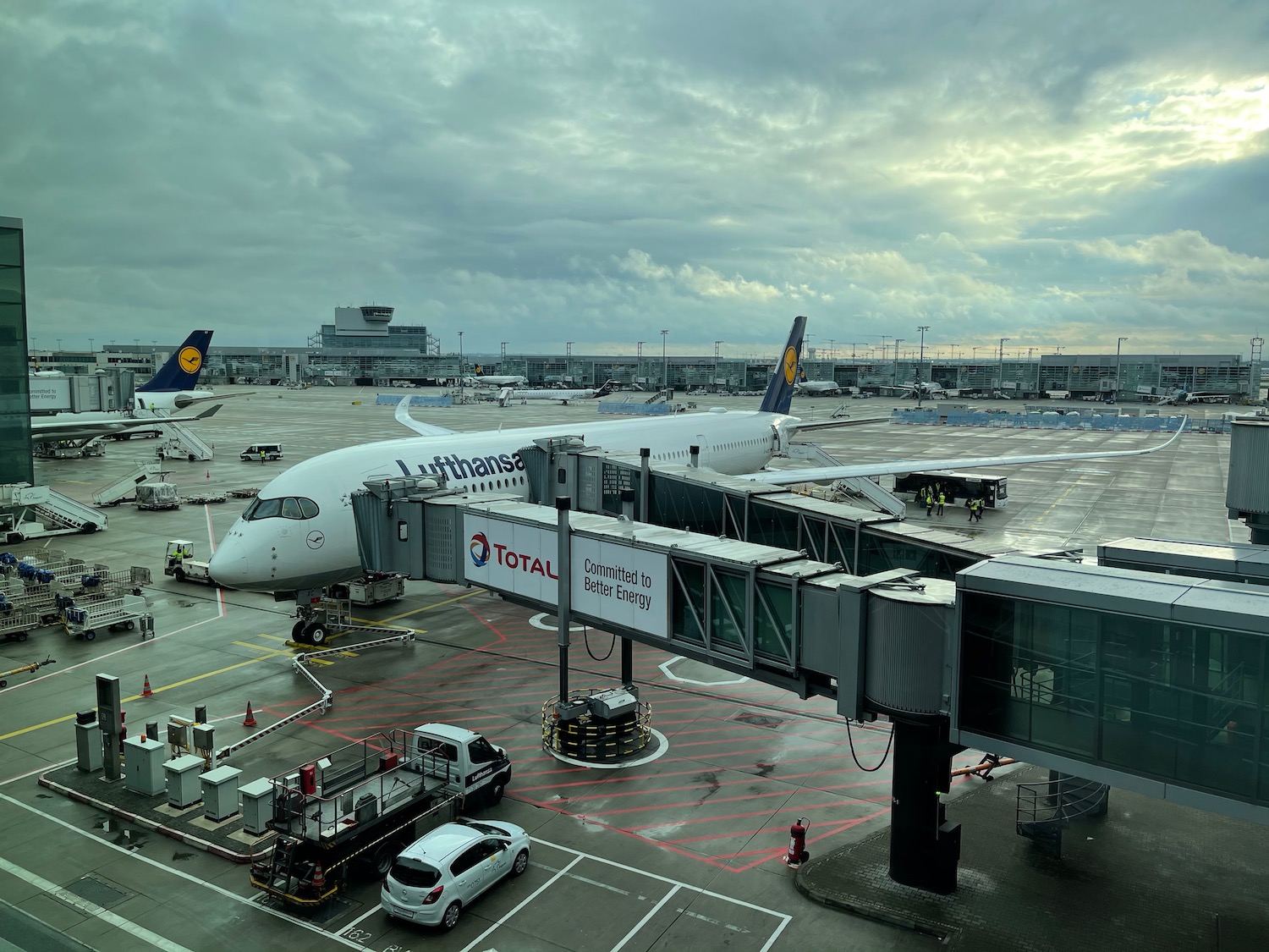 an airplane at an airport