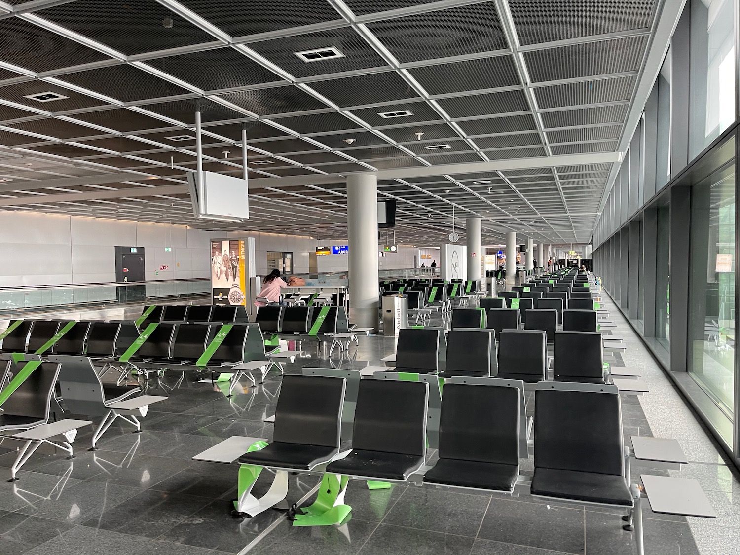 a group of chairs in a terminal