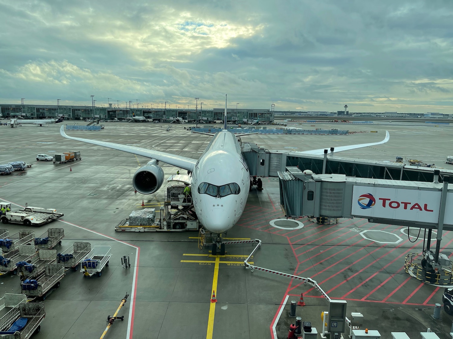 an airplane at an airport