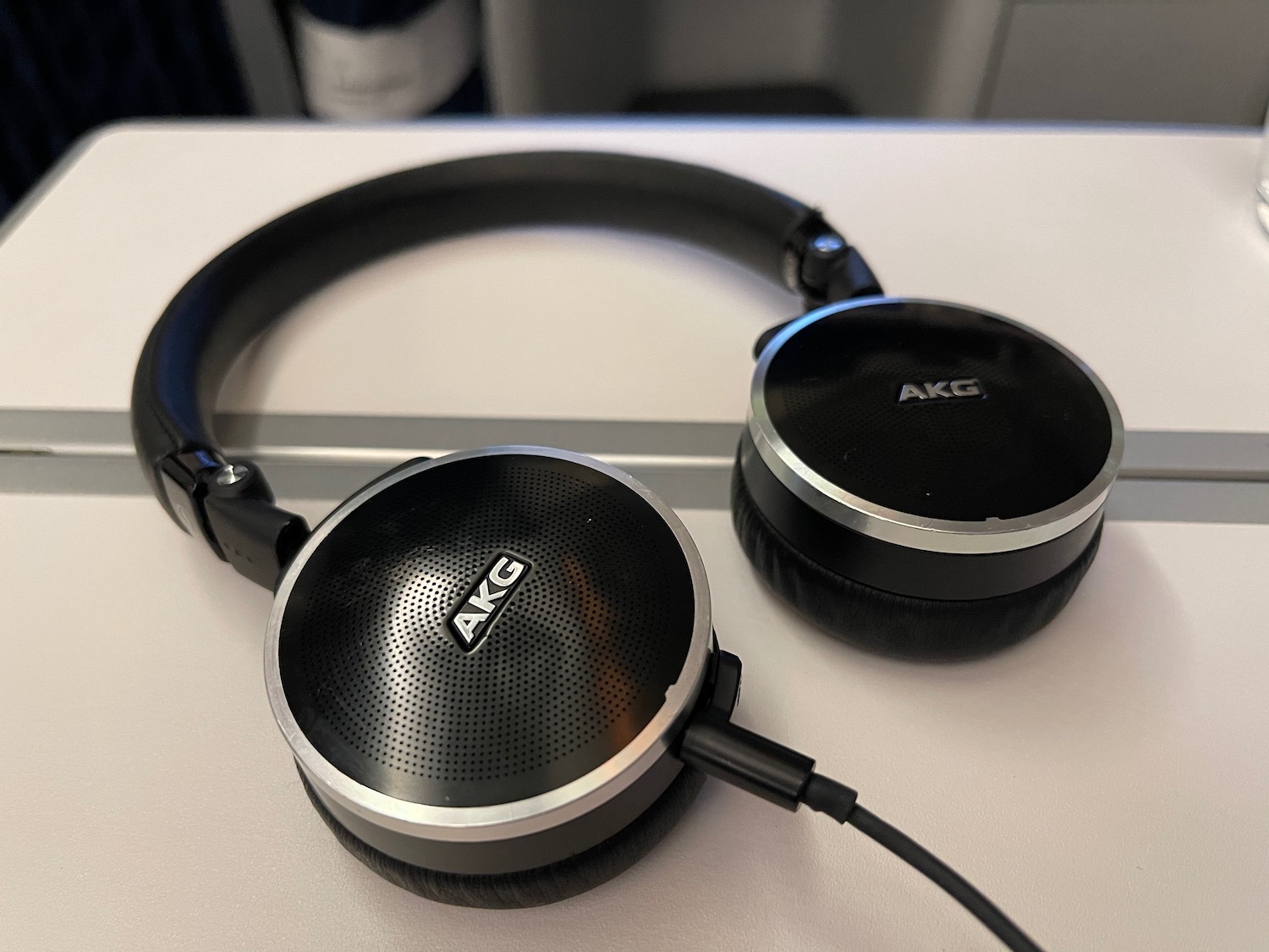 a pair of black headphones