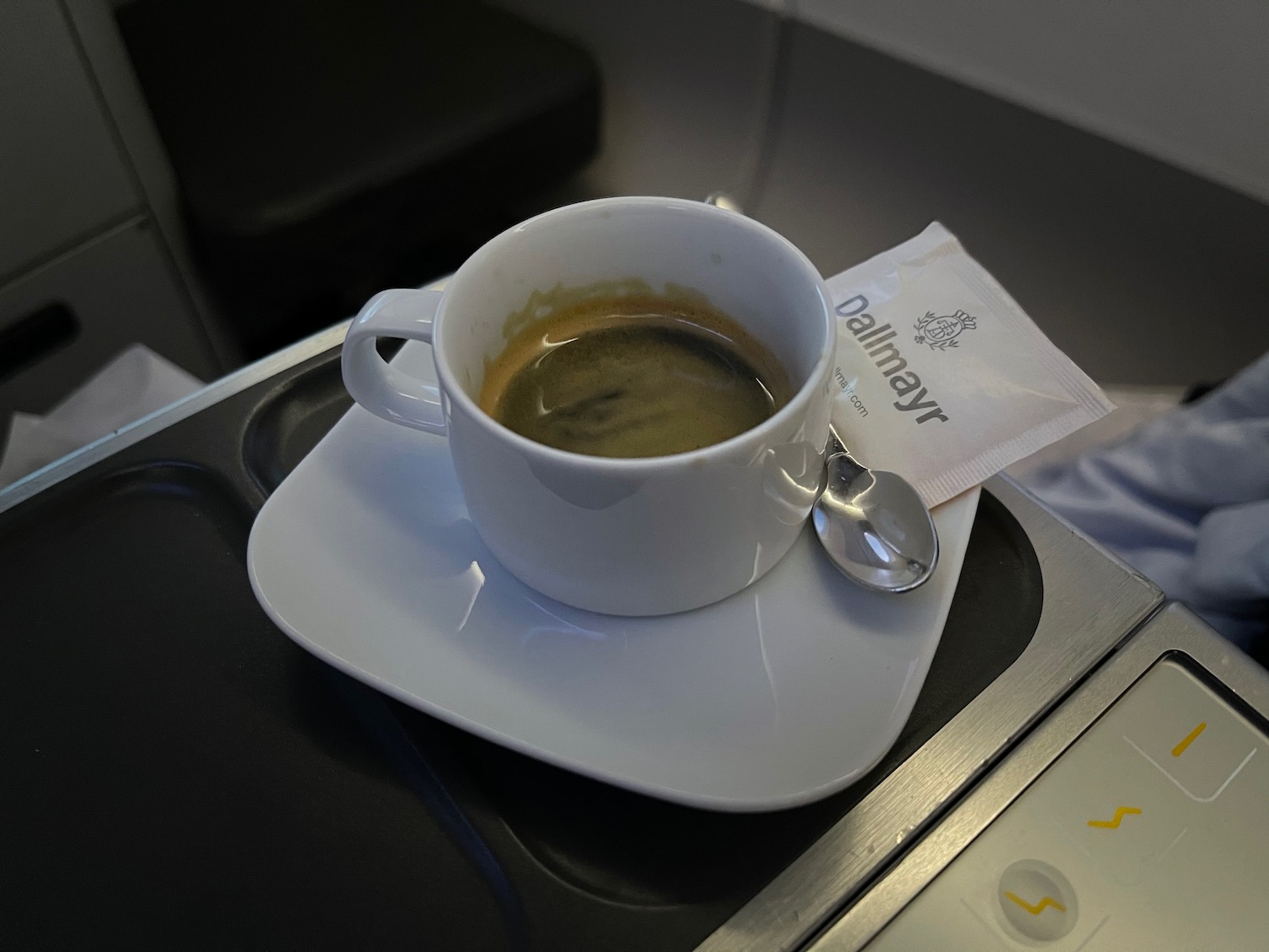 a cup of coffee on a saucer