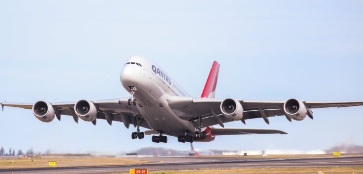 a plane taking off from a runway