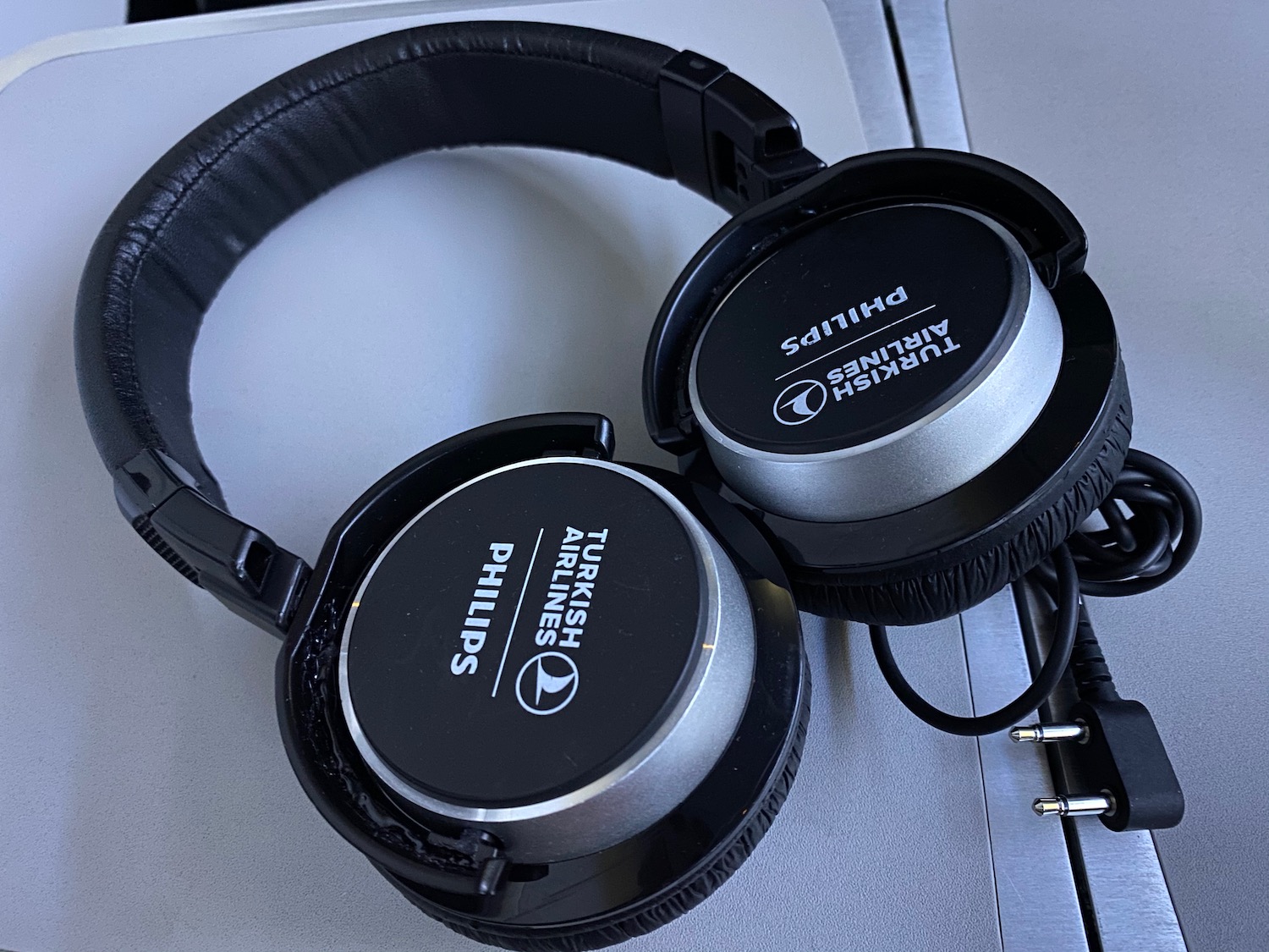 a pair of headphones on a table