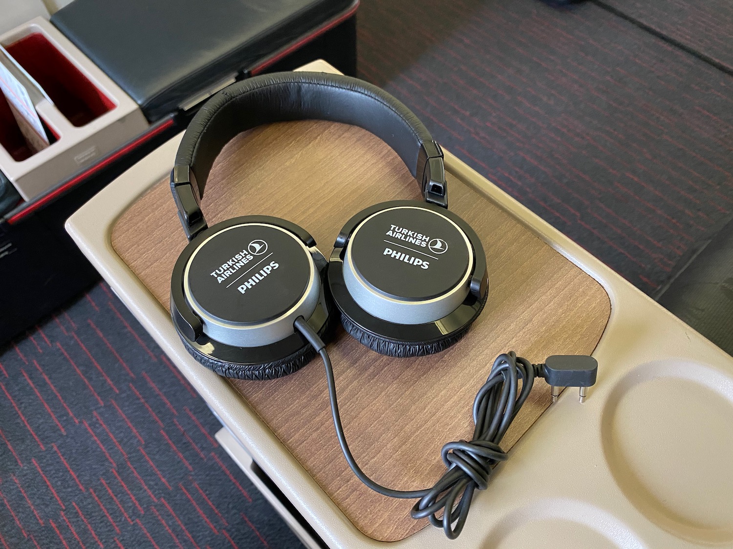 a pair of headphones on a table