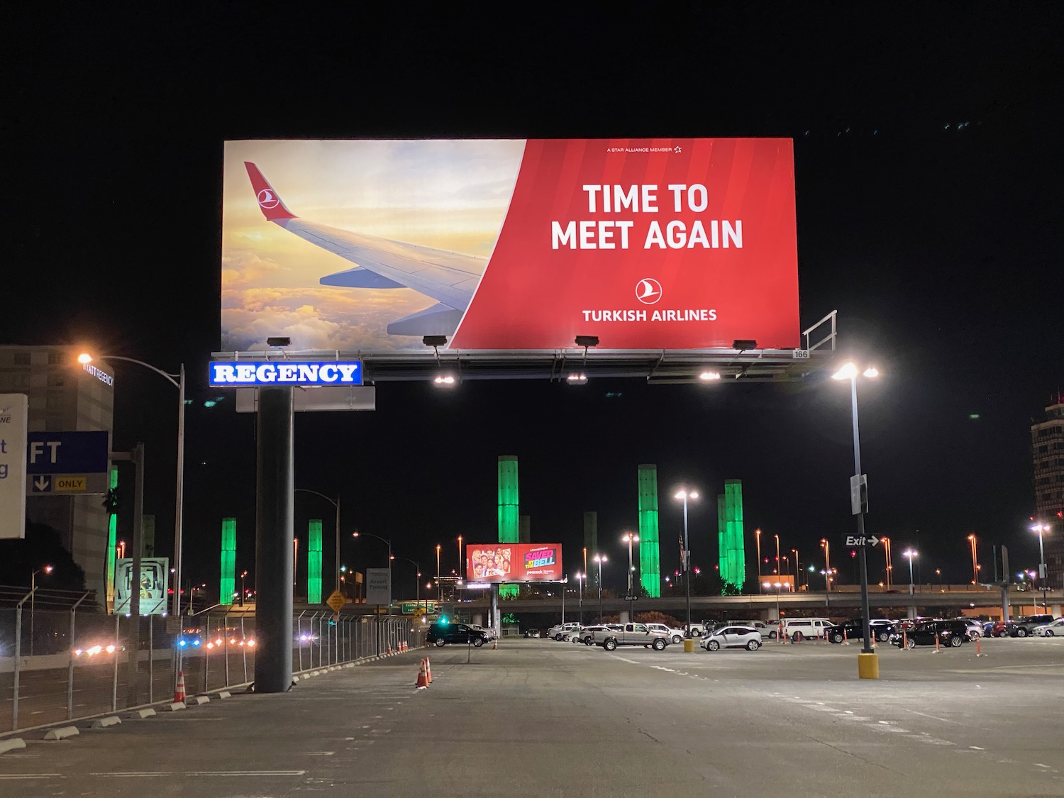 a billboard on a road