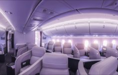a row of seats in an airplane