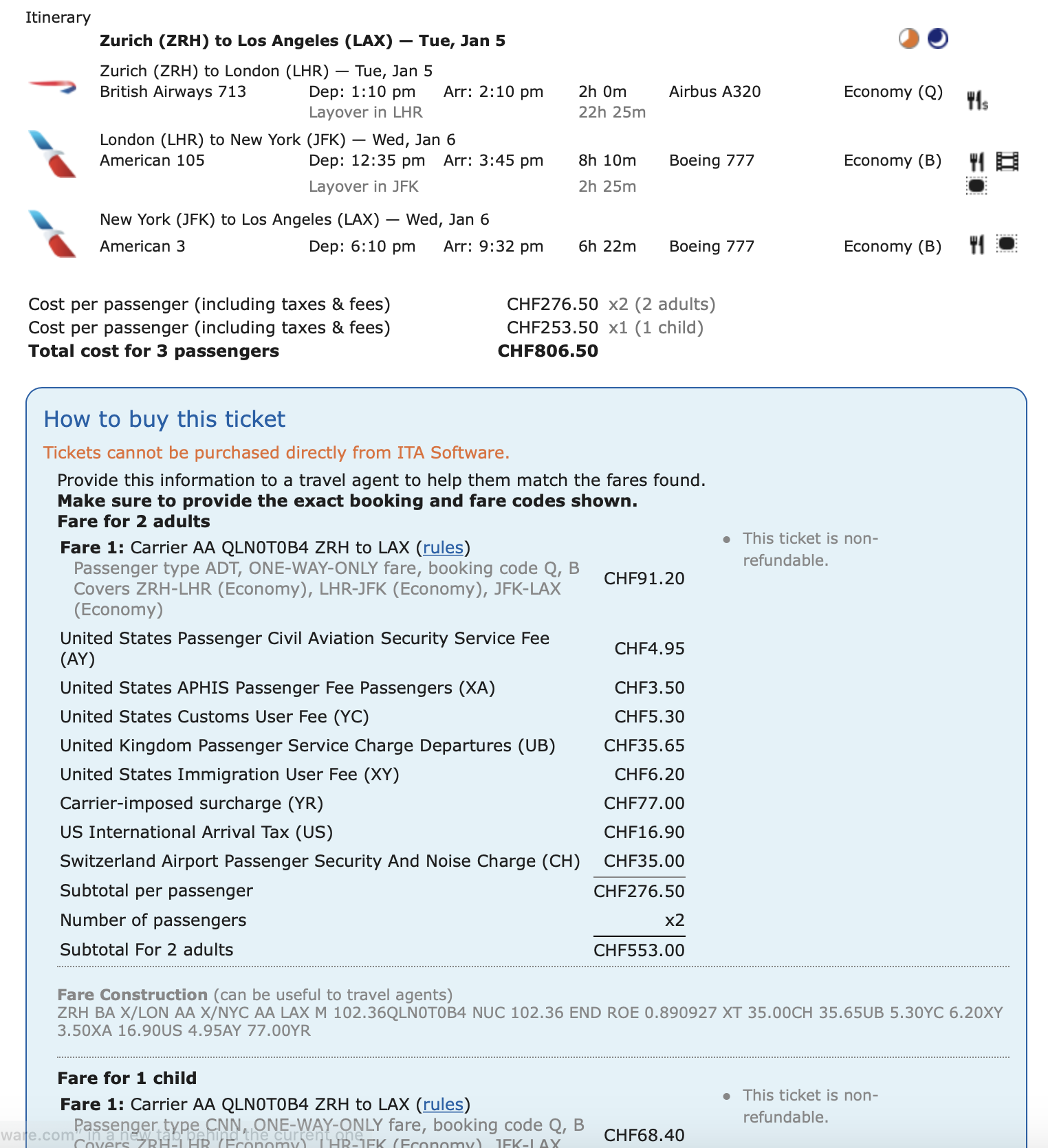 a screenshot of a flight ticket