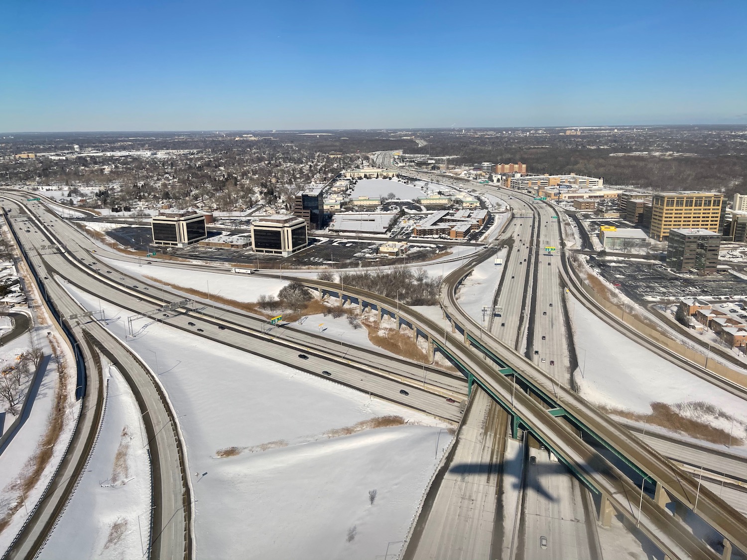 a highway with snow on it