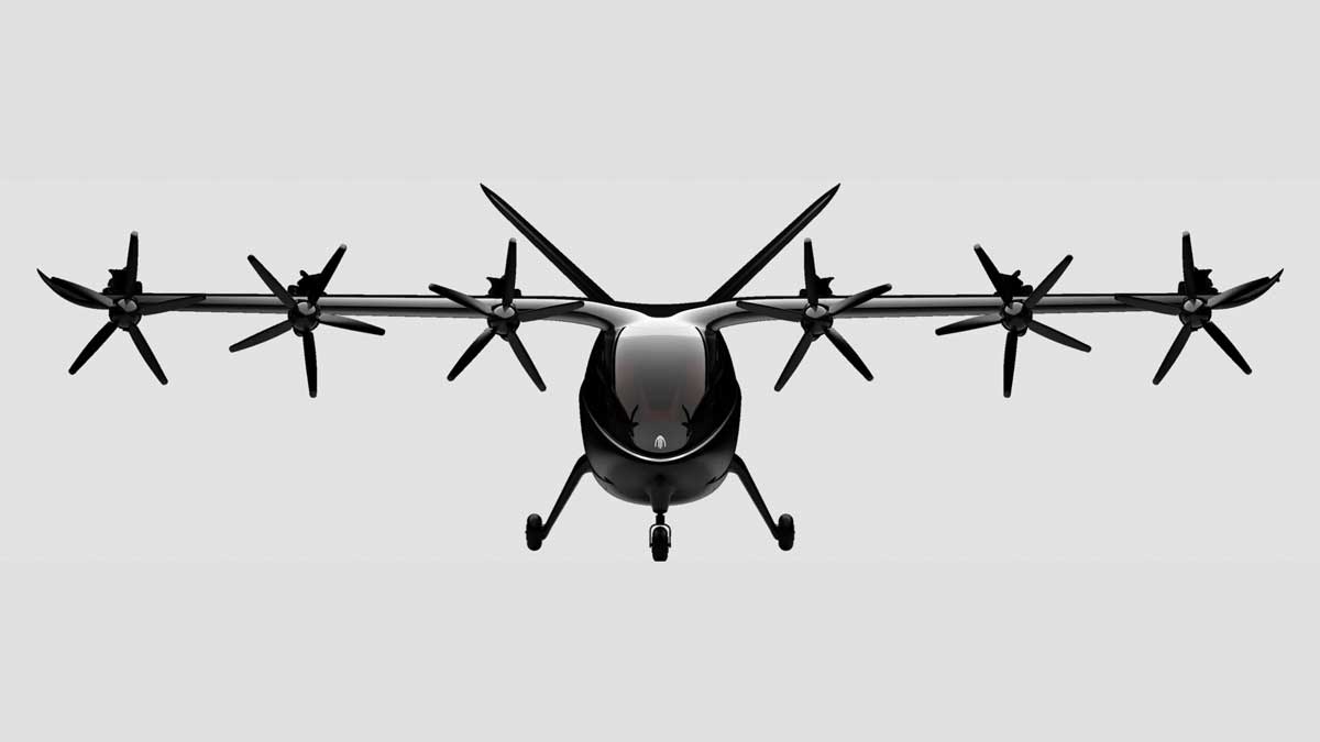 a black drone with propellers