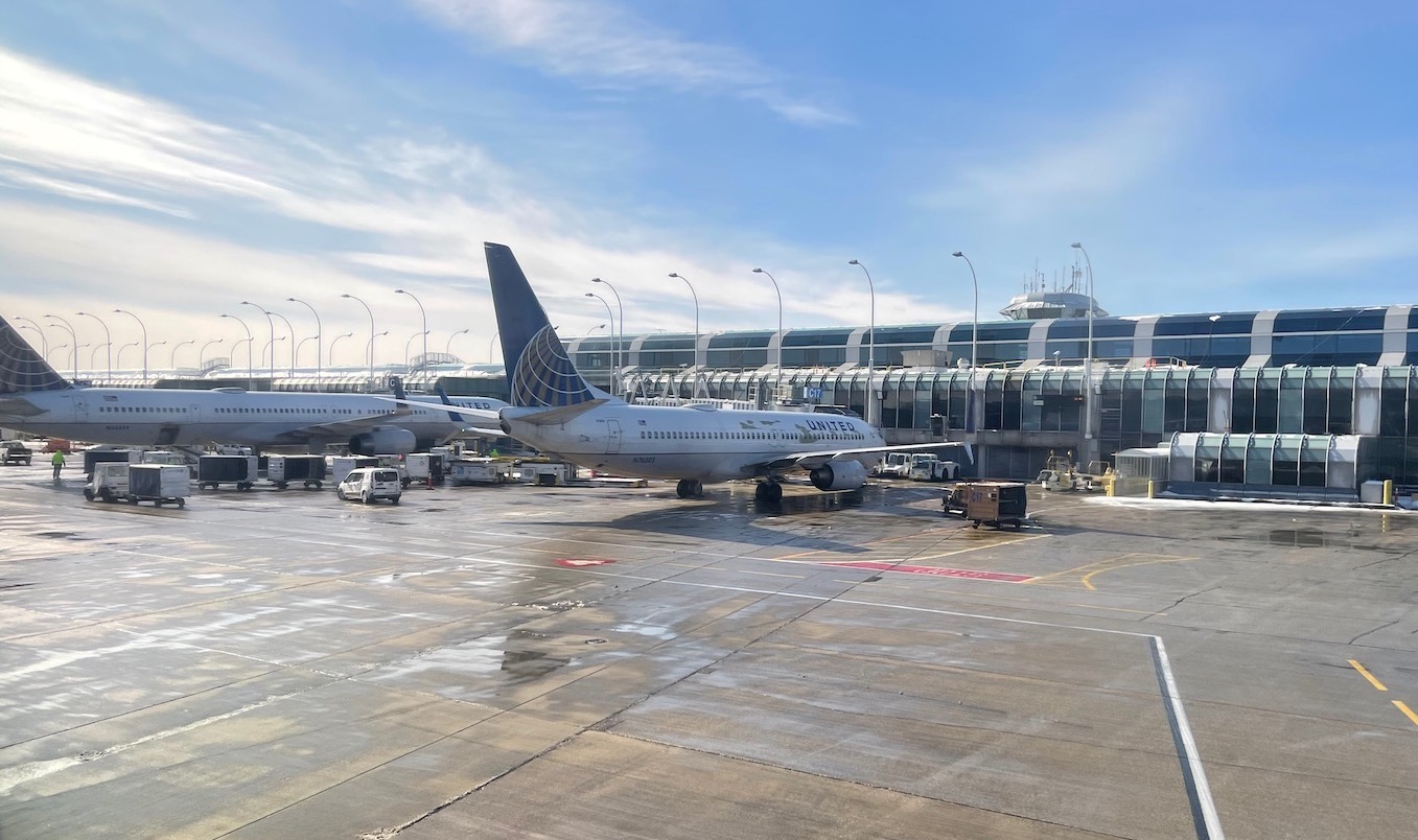 airplanes at an airport