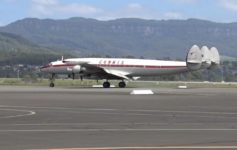 a plane on the runway