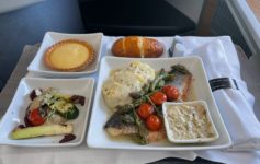 a plate of food on a table