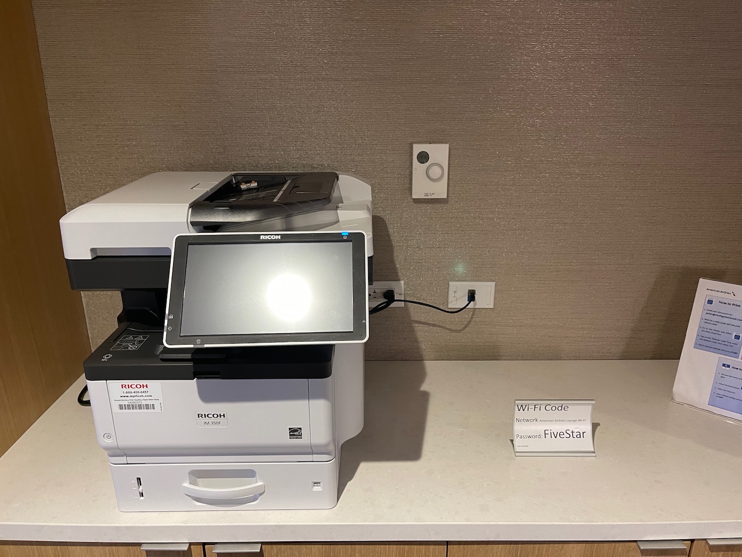 a printer on a counter