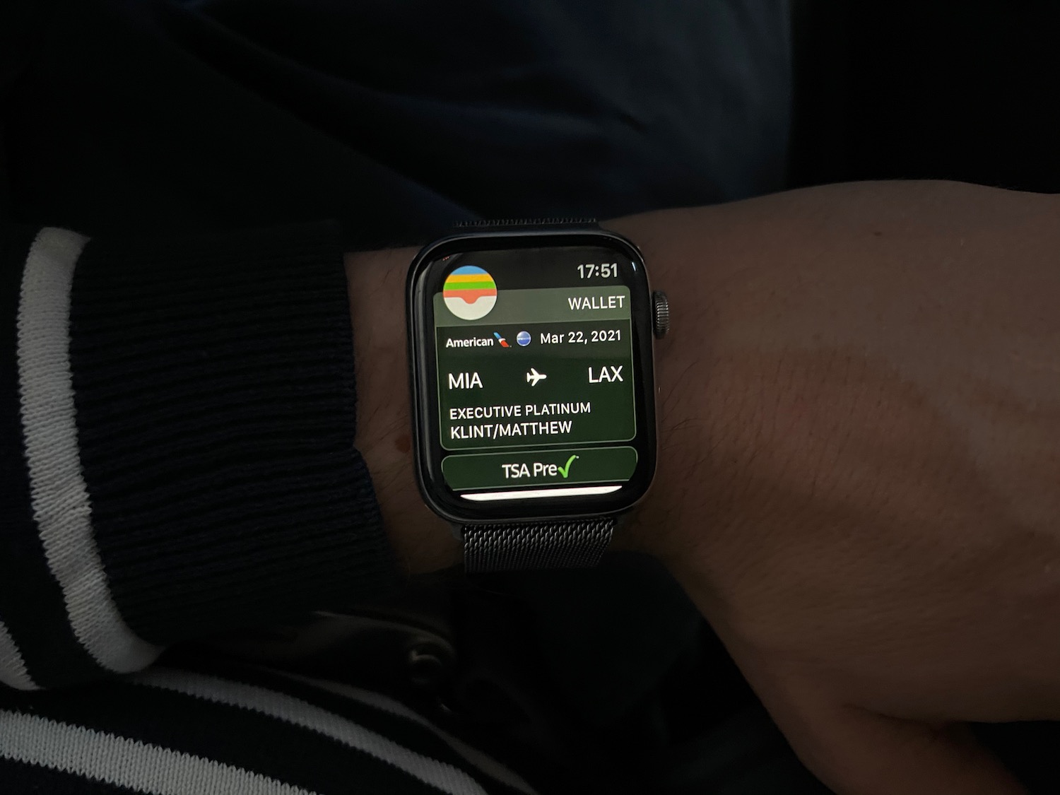 a person wearing a smart watch