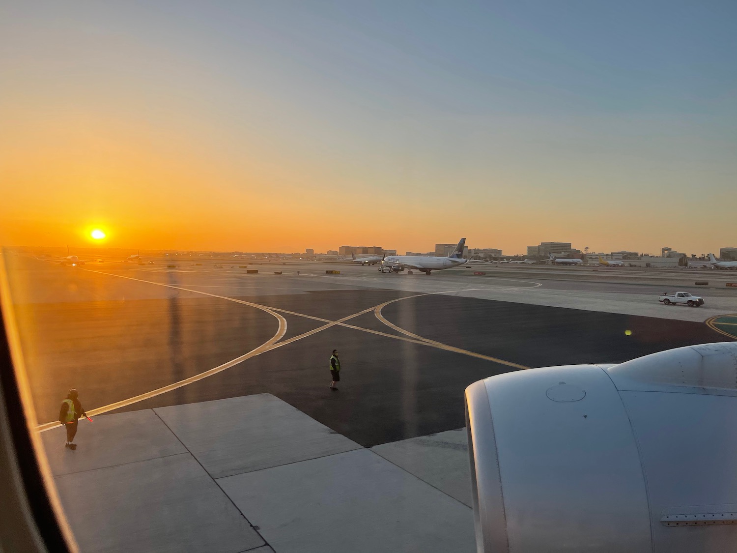 an airplane on the runway