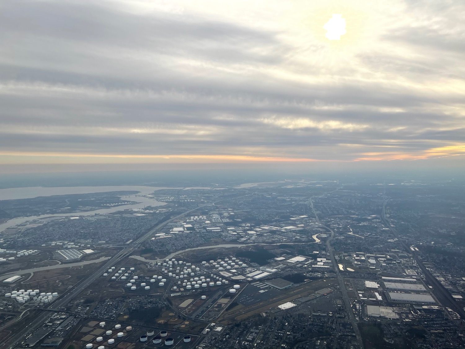 an aerial view of a city