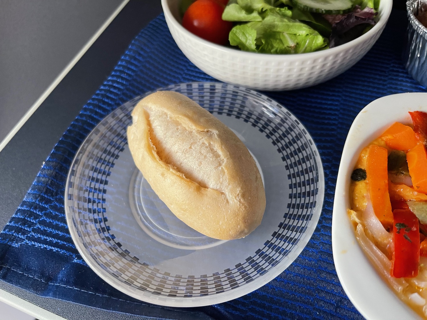 a bread roll on a plate