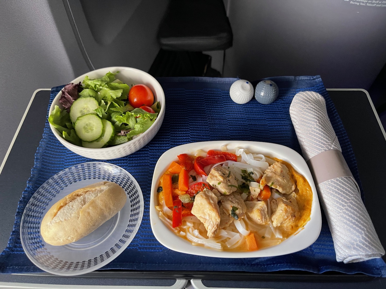 food on a tray on a table