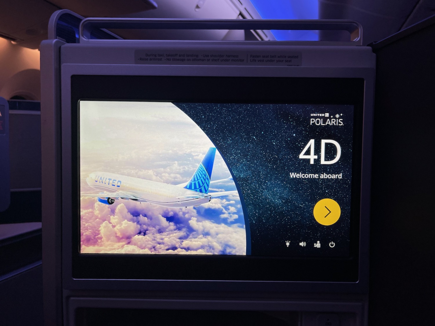 a screen with an airplane on it