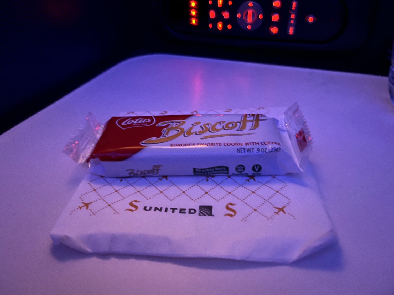 a package of biscuit on a white napkin