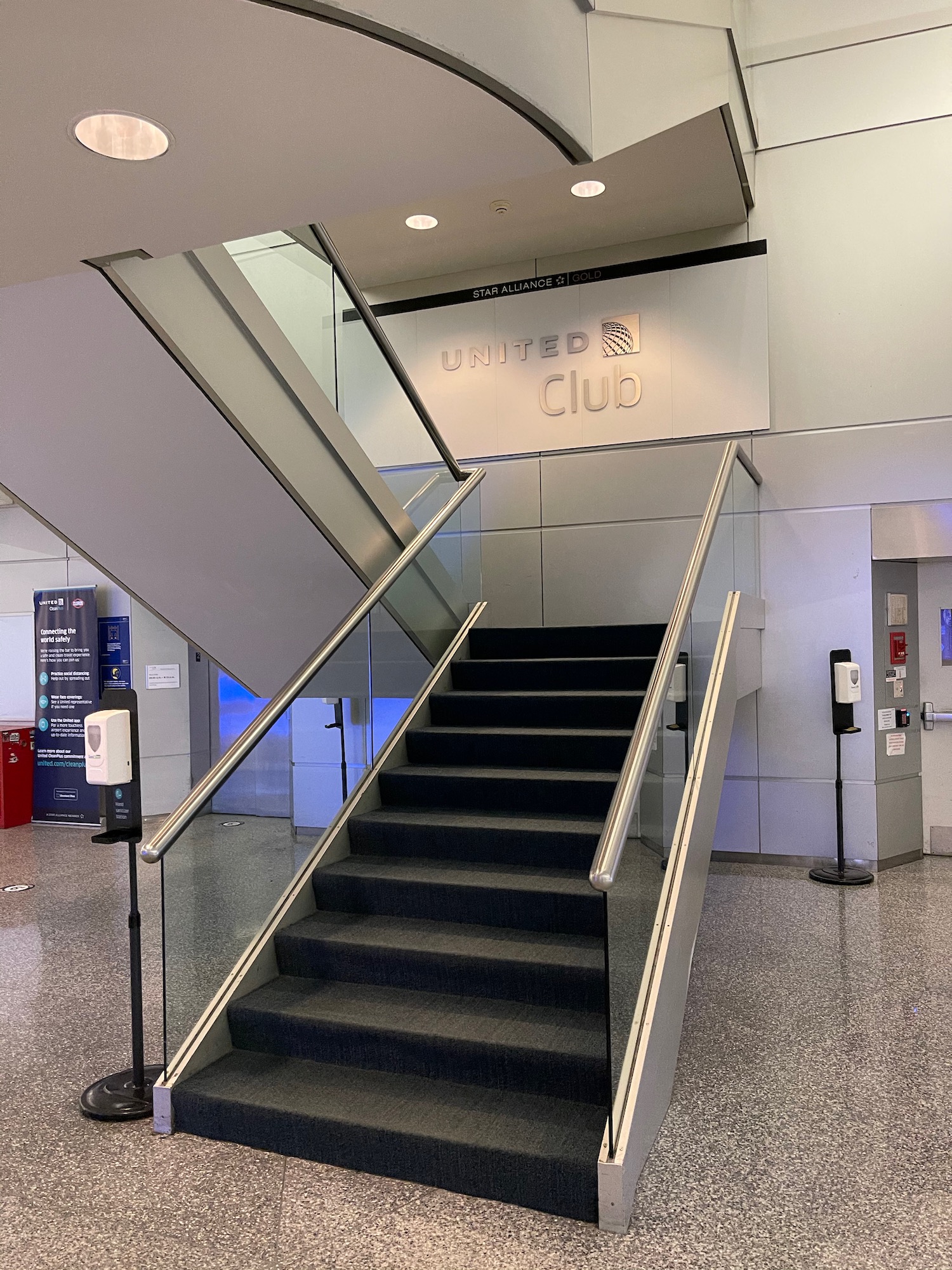 a staircase in a building